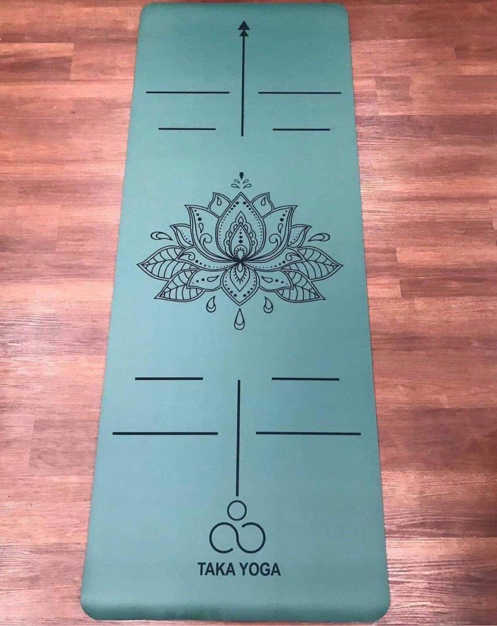 Thảm yoga cao su thiên nhiên - Mandala - Xanh Cổ vịt - Ảnh 4