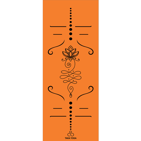 Thảm taka yoga unalome lotus màu cam