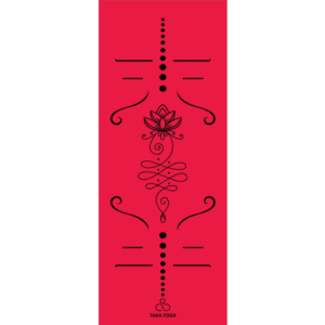 thảm taka yoga unalome lotus đỏ đậm