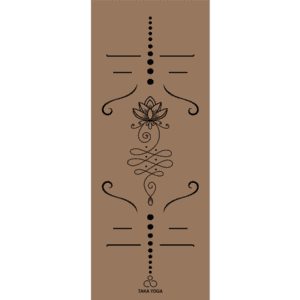 Thảm taka yoga unalome lotus nâu đậm