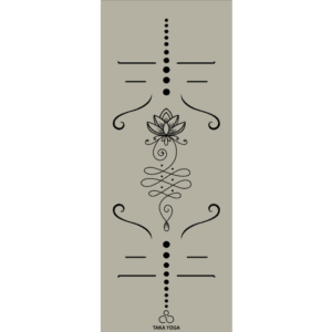 Thảm taka yoga unalome lotus xám củ đậu